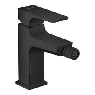 hansgrohe Mitigeur monocommande bidet Metropol m HG, poussoir, bec 129 mm, mat noir