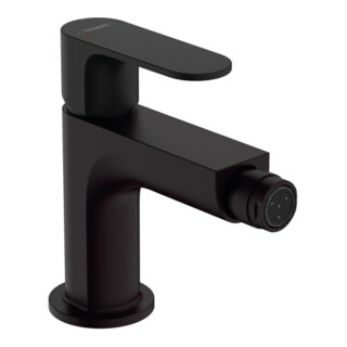 hansgrohe Mitigeur monocommande bidet Rebris S bec 120 mm, avec vidage à tirette, noir mat
