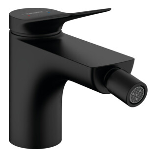 hansgrohe Mitigeur monocommande bidet Vivenis avec vidage à tirette, noir mat