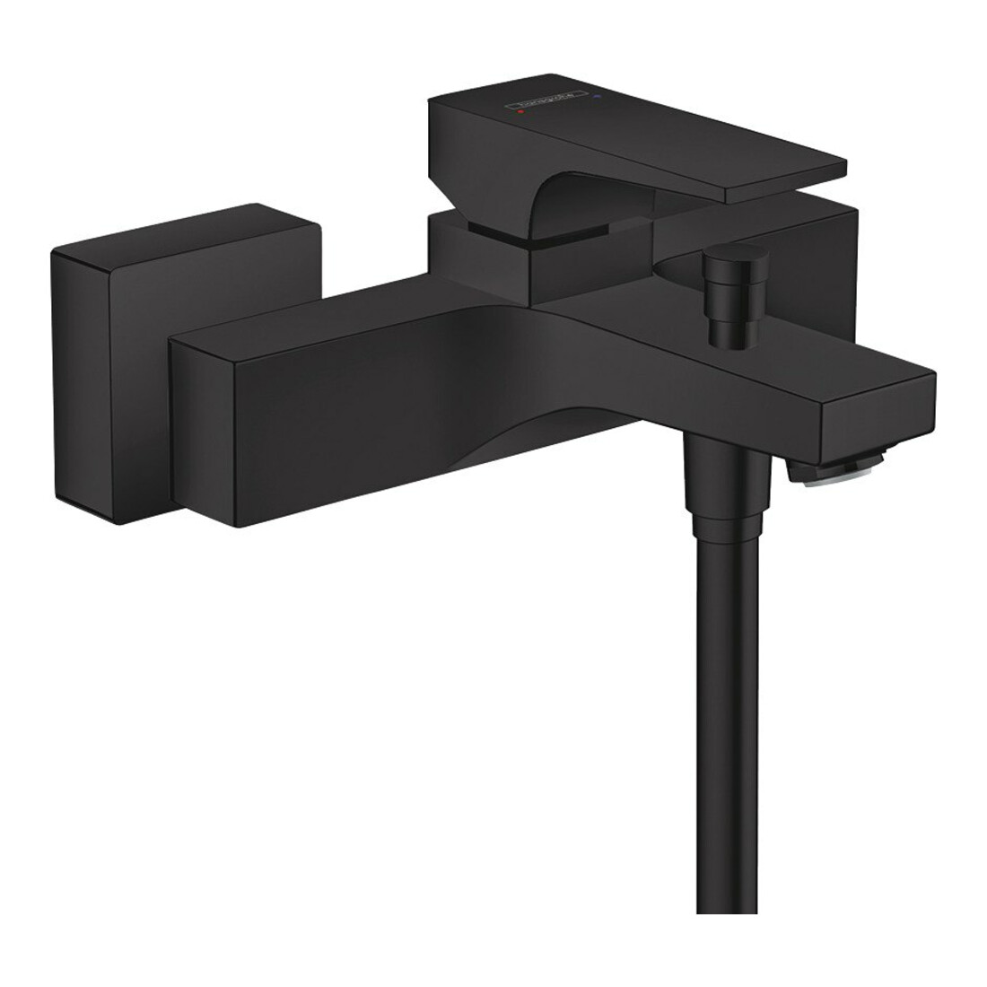 hansgrohe Mitigeur monocommande de baignoire Metropol AP, avec levier, bec 180 mm, noir mat