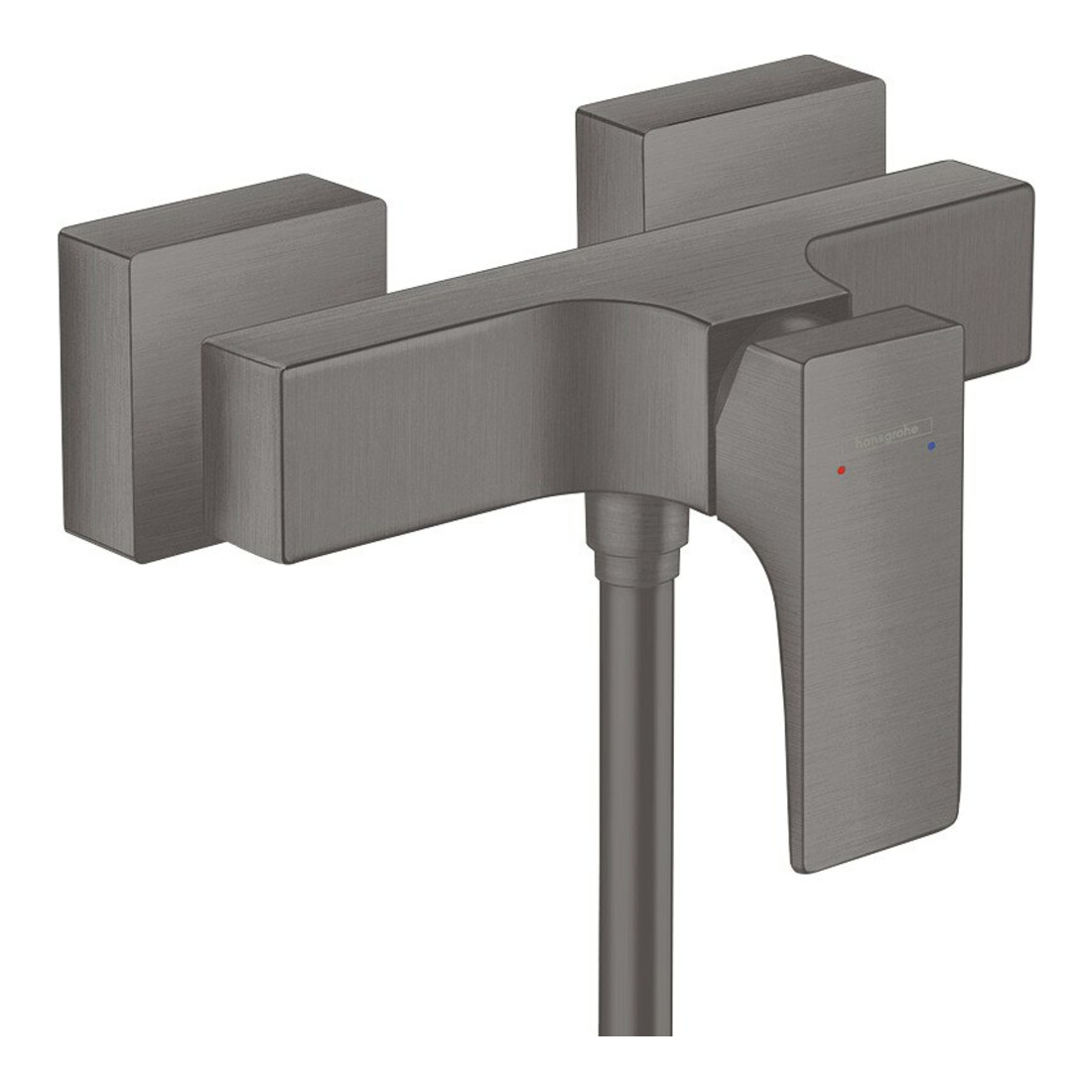 hansgrohe Mitigeur monocommande douche Metropol AP, levier, 1 jet, chrome brossé bleu