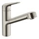 hansgrohe Mitigeur monocommande évier 150 Focus M42 avec bec extractible, 1 jet, aspect acier inoxydable