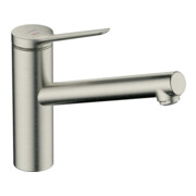 hansgrohe Mitigeur monocommande évier 150 Zesis M33 EcoSmart KW i position médiane, 1j, aspect acier inoxydable