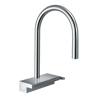 hansgrohe Mitigeur monocommande évier 170 Aquno Select M81 avec douchette extensible, 3 jets, chrome