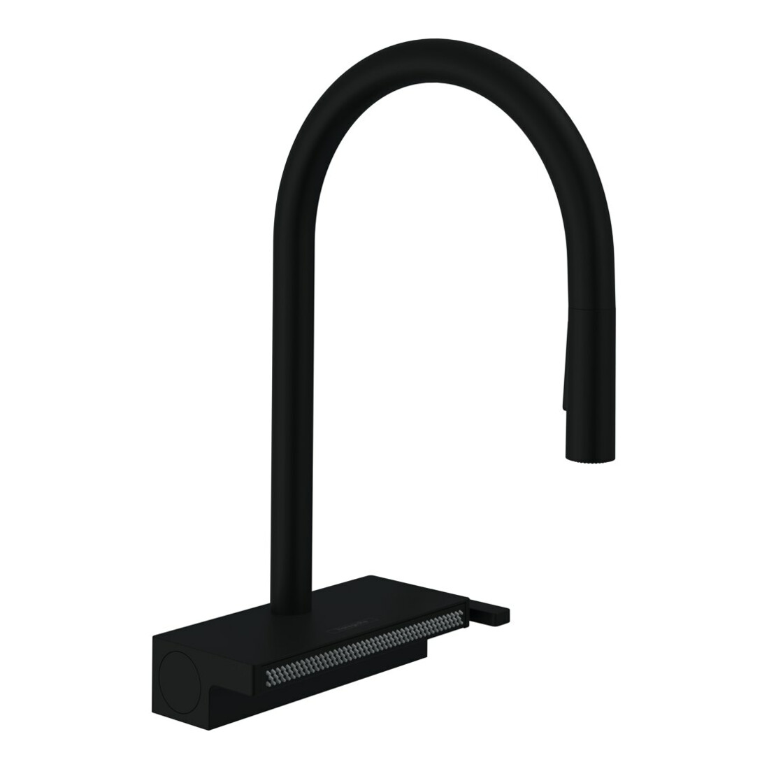 hansgrohe Mitigeur monocommande évier 170 Aquno Select M81 avec douchette extractible, 3 jets, sBox, noir mat