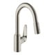hansgrohe Mitigeur monocommande évier 180 Focus M42 avec douchette extractible, 2 jets, aspect inox-3