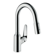 hansgrohe Mitigeur monocommande évier 180 Focus M42 avec douchette extractible, 2 jets, chrome-3