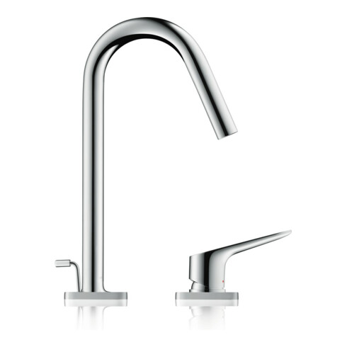 hansgrohe Mitigeur monocommande évier 2 trous 220 Axor Citterio M avec douchette extractible, chrome
