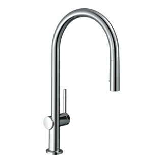 hansgrohe Mitigeur monocommande évier 210 Talis M54 EcoSmart avec douchette extractible, 2 jets, chrome