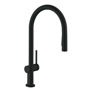 hansgrohe Mitigeur monocommande évier 210 Talis M54 EcoSmart avec douchette extractible, 2 jets, noir mat