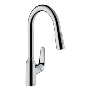 hansgrohe Mitigeur monocommande évier 220 Focus M42 avec douchette extractible, 2 jets, chrome