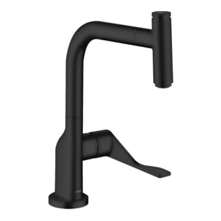 hansgrohe Mitigeur monocommande évier 230 Axor Citterio avec douchette extractible, noir mat