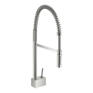 hansgrohe Mitigeur monocommande évier 240 Axor Starck SemiPr bec pivotant 360°, aspect acier inoxydable