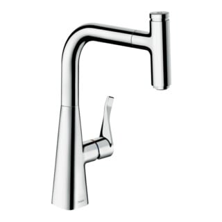 hansgrohe Mitigeur monocommande évier 240 Metris Select M71 avec bec extractible, 1jet, sBox, chrome