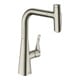 hansgrohe Mitigeur monocommande évier 240 Metris Select M71 avec douchette, 2 jets, sBox, aspect acier inoxydable-1
