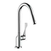 hansgrohe Mitigeur monocommande évier 250 Axor Citterio avec douchette extractible, aspect inox