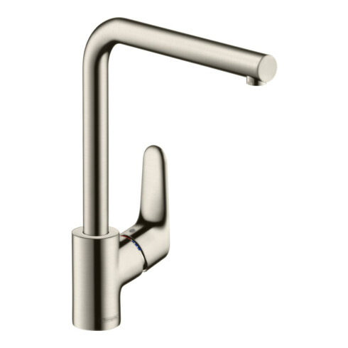 hansgrohe Mitigeur monocommande évier 280 Focus M41 1jet, aspect acier inoxydable