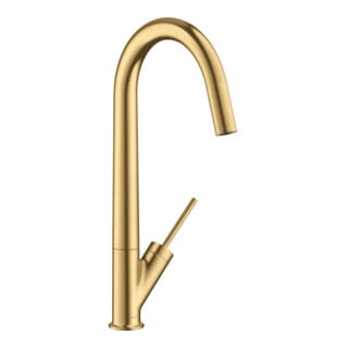 hansgrohe Mitigeur monocommande évier 300 Axor Starck avec bec pivotant, optique or brossé