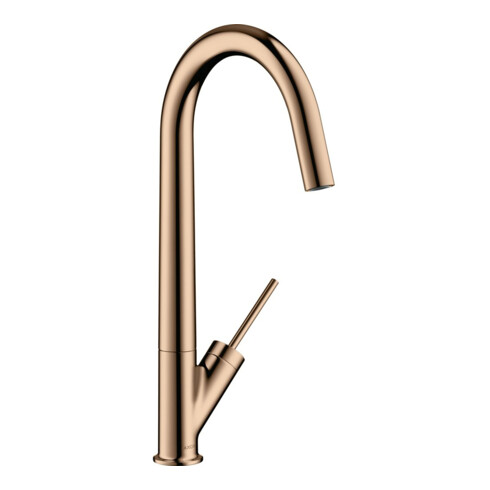 hansgrohe Mitigeur monocommande évier 300 Axor Starck avec bec pivotant, or rouge poli