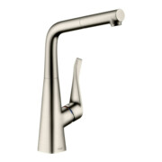 hansgrohe Mitigeur monocommande évier 320 Metris M71 avec bec extractible, 1j, sBox, aspect acier inoxydable