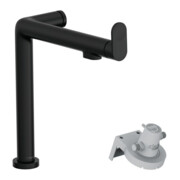 hansgrohe Mitigeur monocommande évier Aqittura M91 1jet, sans filtre, noir mat