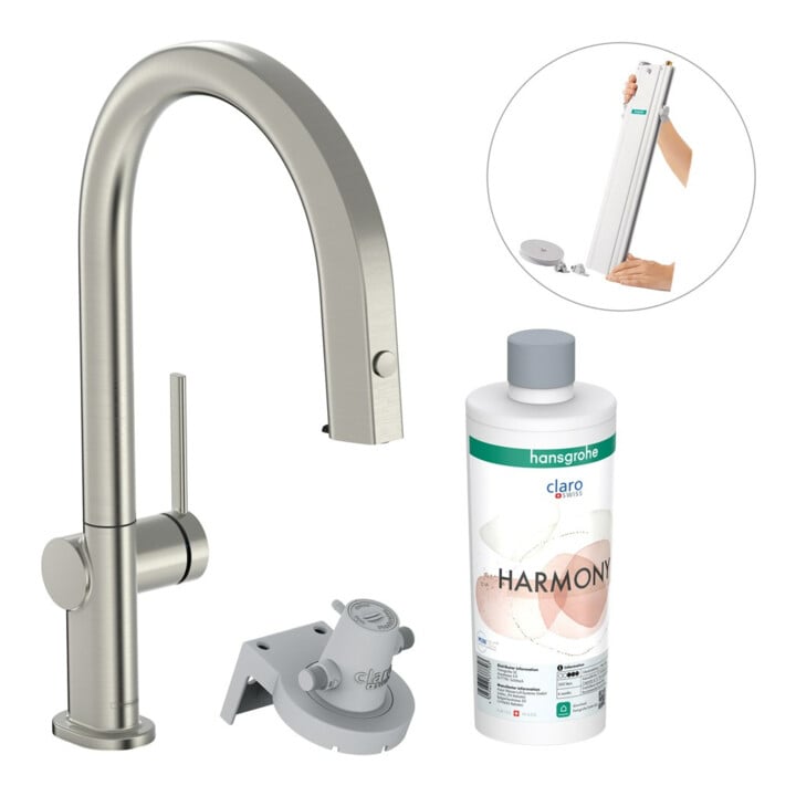 hansgrohe Mitigeur monocommande évier Aqittura M91 m bec, 1 an, sBox, kit de démarrage, ED