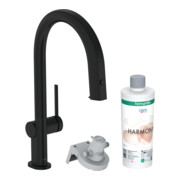 hansgrohe Mitigeur monocommande évier Aqittura M91 m Bec, 1 an, sBox, Set de démarrage, noir mat