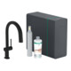 hansgrohe Mitigeur monocommande évier Aqittura M91 SodaSys 210, bec, set de démarrage, noir mat-1