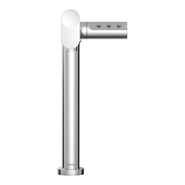 hansgrohe Mitigeur monocommande évier Aqittura M91 SodaSystem 240, 1 jet, kit de démarrage, chrome