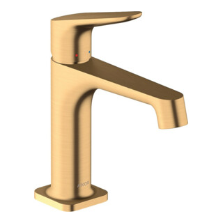hansgrohe Mitigeur monocommande lavabo 100 Axor Citterio M Sortie 128 mm, avec vidage, brossé brun