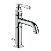 hansgrohe Mitigeur monocommande lavabo 100 Axor Montreux A 142mm, avec tirette, inox brossé