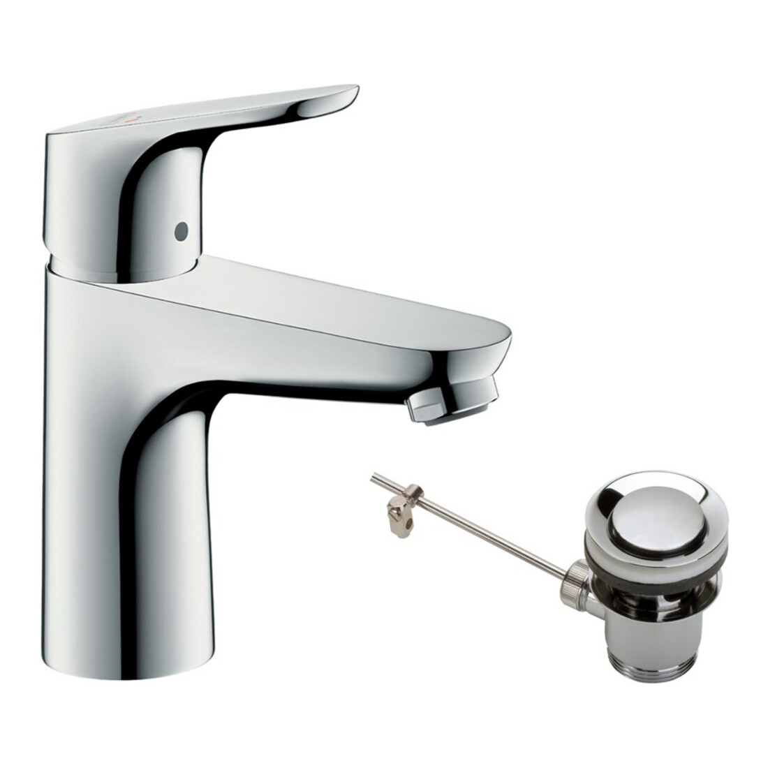 hansgrohe Mitigeur monocommande lavabo 100 Focus CoolSt avec vidage, chrome