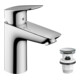 hansgrohe Mitigeur monocommande lavabo 100 Logis avec vidage à poussoir, chrome