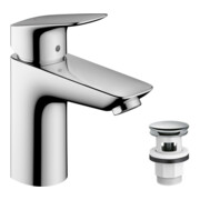 hansgrohe Mitigeur monocommande lavabo 100 Logis avec vidage à poussoir, chrome-4