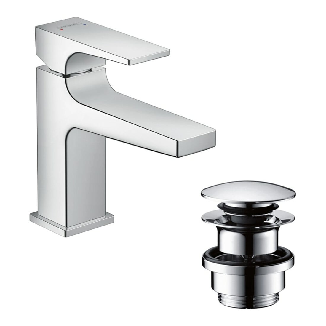 hansgrohe Mitigeur monocommande lavabo 100 Metropol m HG, poussoir, bec 127 mm, chrome