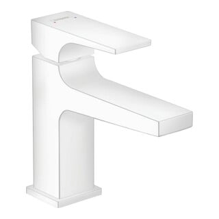 hansgrohe Mitigeur monocommande lavabo 100 Metropol m HG, vidage poussoir, bec 127 mm, blanc mat