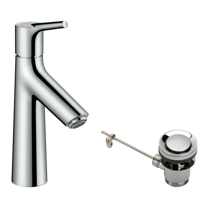 hansgrohe Mitigeur monocommande lavabo 100 Talis S avec vidage à tirette, chrome