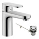 hansgrohe Mitigeur monocommande lavabo 100 Vernis Blend avec vidage à tige métal, chrome-3