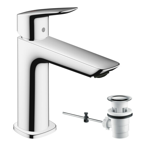 hansgrohe Mitigeur monocommande lavabo 110 F Logis CoolSt avec vidage à tirette, chrome