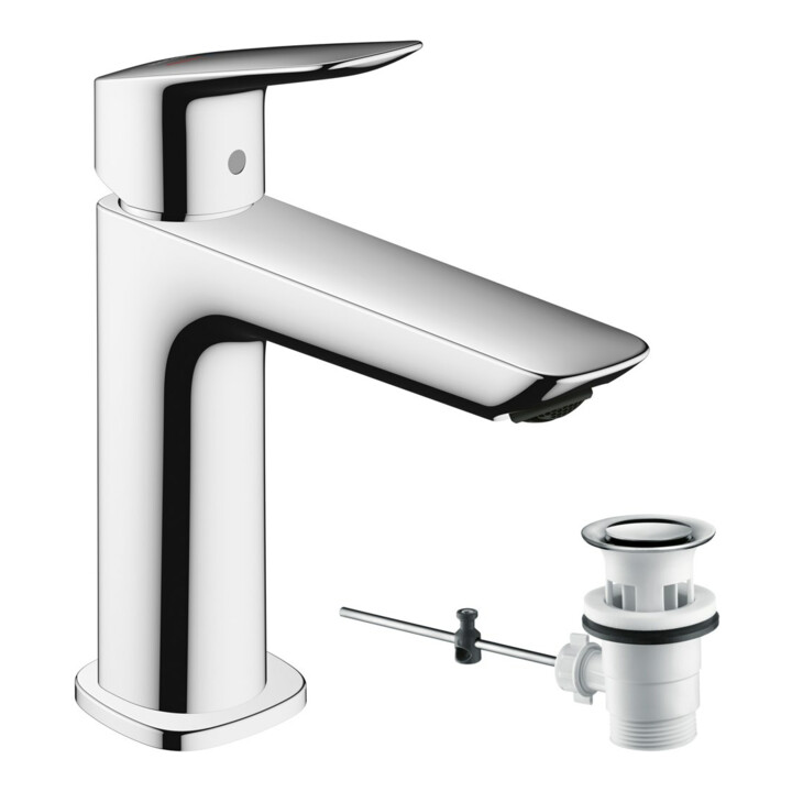 hansgrohe Mitigeur monocommande lavabo 110 F Logis CoolSt avec vidage à tirette, chrome