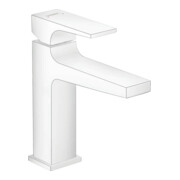 hansgrohe Mitigeur monocommande lavabo 110 Metropol m HG, poussoir, bec 135 mm, blanc mat