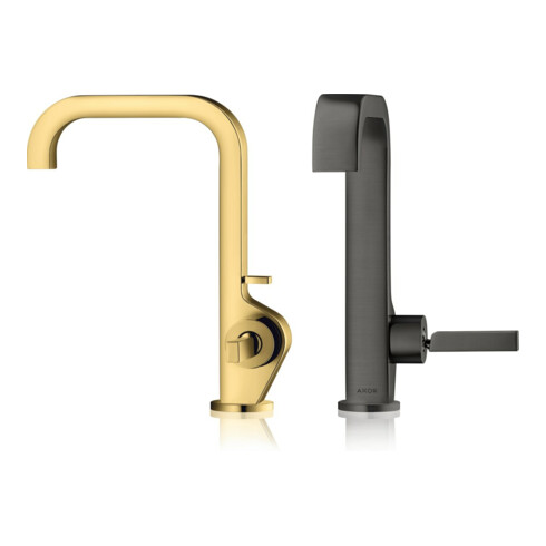 hansgrohe Mitigeur monocommande lavabo 190 Axor Citterio A 160mm, avec poignée à broche, tirette de vidage, chrome brillant