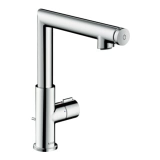 hansgrohe Mitigeur monocommande lavabo 220 Axor Uno Sel. A 160mm, avec tirette, inox brossé