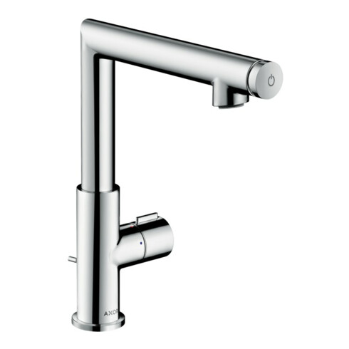 hansgrohe Mitigeur monocommande lavabo 220 Axor Uno Sel. A 160mm, avec tirette, inox brossé