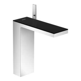 hansgrohe Mitigeur monocommande lavabo 230 Axor MyEdition A 196 mm, avec vidage, avec plaque, chrome/noir mat