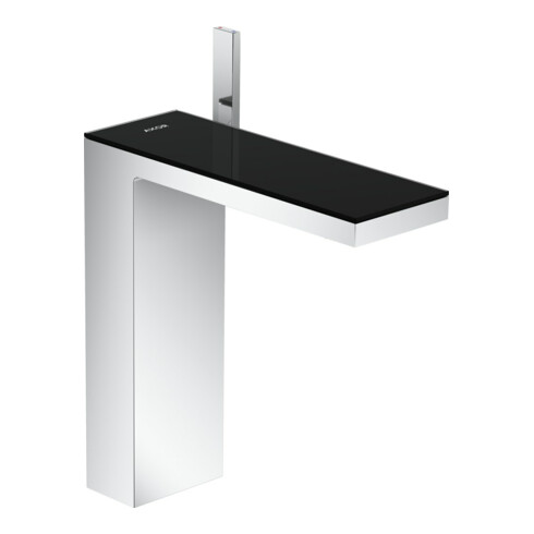 hansgrohe Mitigeur monocommande lavabo 230 Axor MyEdition A 196 mm, avec vidage, avec plaque, chrome/noir mat