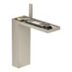 hansgrohe Mitigeur monocommande lavabo 230 Axor MyEdition A 196 mm, avec vidage poussoir, sans plaque, nickel brossé-1