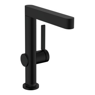 hansgrohe Mitigeur monocommande lavabo 230 Finoris avec bec pivotant, vidage push-open, noir mat