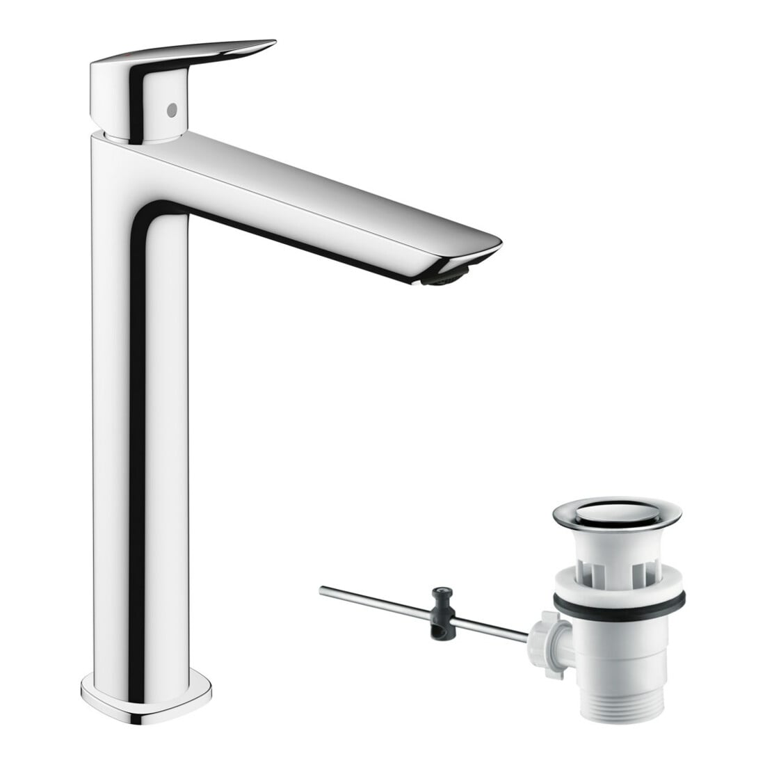 hansgrohe Mitigeur monocommande lavabo 240 F Logis avec vidage à tirette, chrome