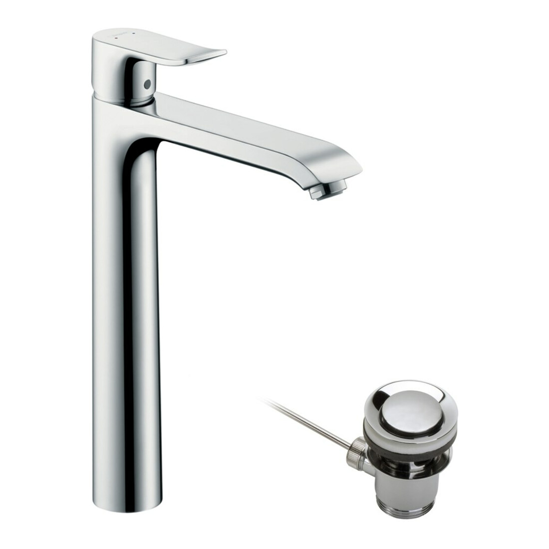 hansgrohe Mitigeur monocommande lavabo 260 Metris avec vidage à tirette, chrome